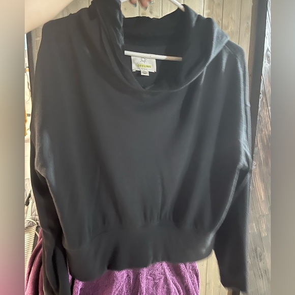 AERIE OFFLINE OTT FLEECE CROPPED HOODIE - Picture 2 of 4